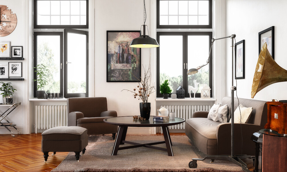 Modern Retro Style Apartment - 3d visualization