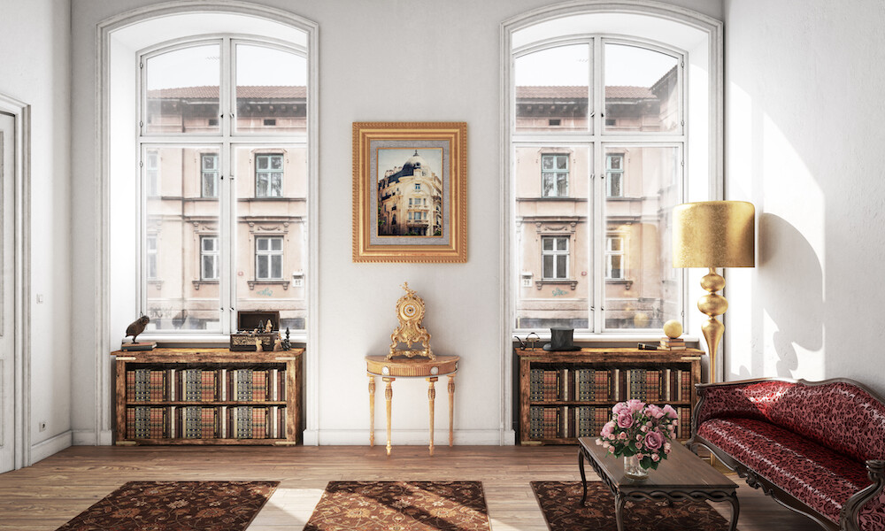 Scandinavian home interior interior scene with high quality classic/vintage furniture.
The scene was rendered with photorealistic shaders and lighting in Autodesk® 3ds Max 2016 with V-Ray 3.6 with some post-production added.